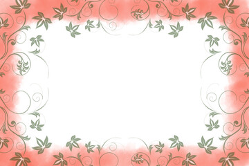Floral Watercolor Border Background, Watercolor Floral Background