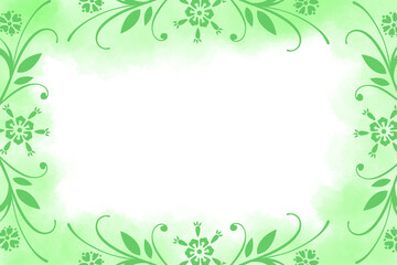 Floral Watercolor Border Background, Watercolor Floral Background
