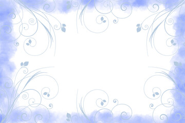 Floral Watercolor Border Background, Watercolor Floral Background