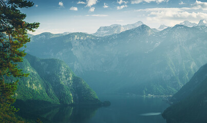 Widok na jezioro Hallstat, Austria, Alpy, Górna Austria © grzegorz_pakula