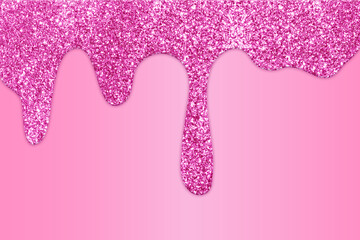 Pink Dripping Glitter Background
