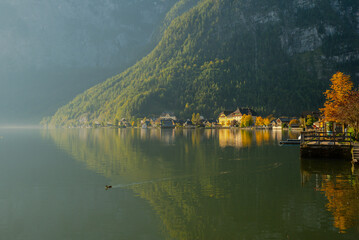 Widok na jezioro Hallstat, Austria, Alpy, Górna Austria © grzegorz_pakula