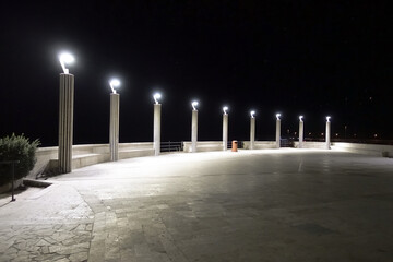 Lanterne sul molo di notte, San Foca di Melendugno nel Salento 3438b