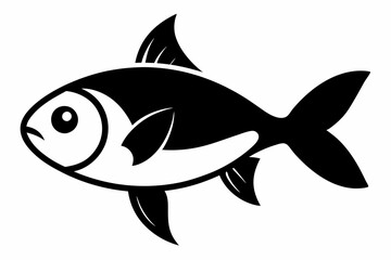 Different options of the stylized fishes on a white background.