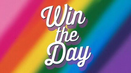 Win the Day T-shirt Design Motivational Quote, Illustartion,Typography,Banner,Poster