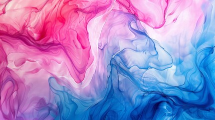 Abstract colorful alcohol ink painting is blending together forming fluid art background for wallpaper