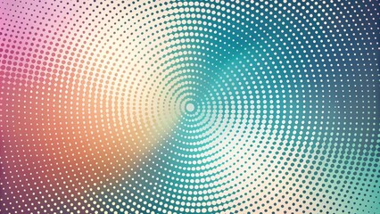 Abstract gradient swirl halftone dot pattern background in muted tones for design projects