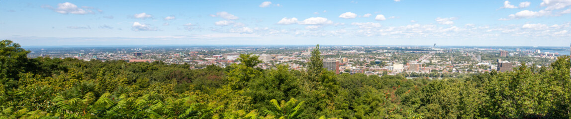 Panoramic View Centre Ville Montreal (Downtown) view from Mont Royal Québec Canada