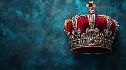Royal Crown on Textured Background
