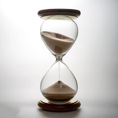 Hourglass sandglass, isolated on a white background