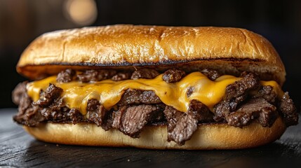 Delicious Cheesesteak Sandwich