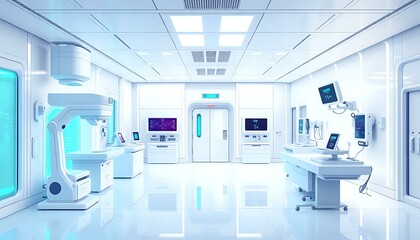 Futuristic Laboratory: Advanced Medical Equipment & High-Tech Research Facility 