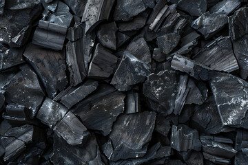 Seamless High-Detail Charcoal Texture with Broken and Jagged Edges