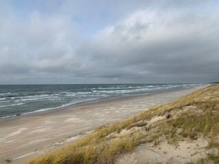 stormy sea and beach