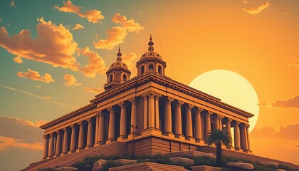 Buckingham Palace at Sunset, London, UK - Majestic Royal Landmark