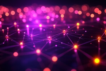 Vibrant bar chart on a futuristic background, neon colors, data visualization