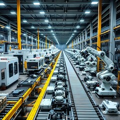 Heavy-Duty Industrial Warehouse with Machinery and Equipment
