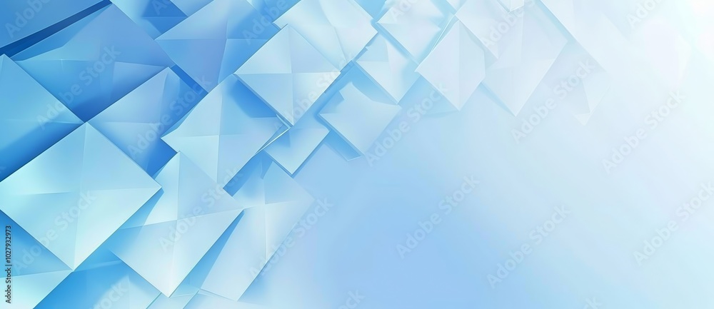 Wall mural abstract background featuring a flowing arrangement of blue geometric shapes