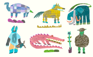 Animal wildlife watercolor vector illustration.	