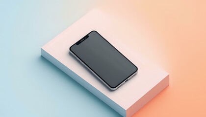 Modern Minimalist Smartphone Photography with Gradient Background