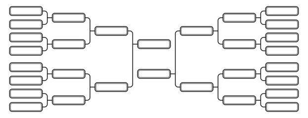 Obraz premium Tournament Bracket blank. Sport game tournament championship contest. Board chart with champion trophy prize. Vector illustration.
