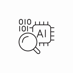 ai analytics icon sign vector