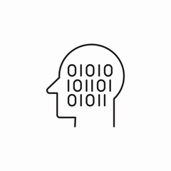 binary code icon sign vector