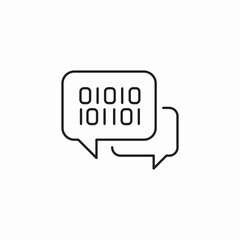 binary massages icon sign vector