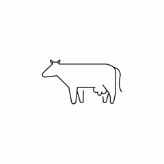 cow animal icon sign vector