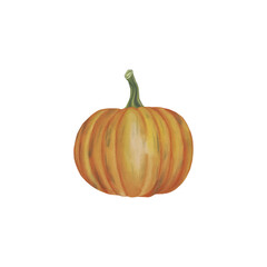 Watercolor Autumn Pumpkin Illustration for Seasonal Designs