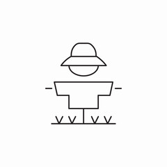 faceless scarecrow icon sign vector