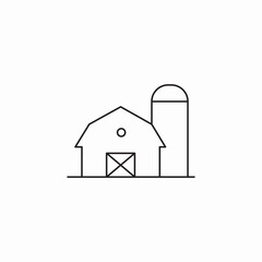 farm house icon sign vector