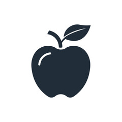 Healthy Apple fruit flat symbol. Isolated vector illustration