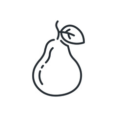 Pear line icon. Fresh and fruit. Isolated vector illustration