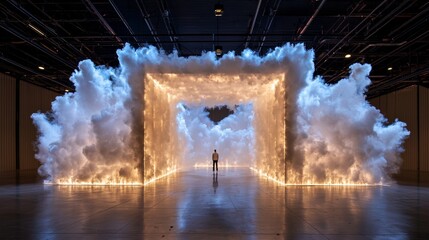 Ethereal Haunting Art Installation for Halloween