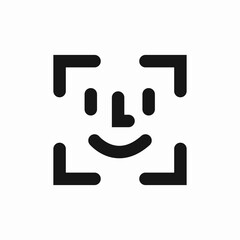 face scan icon sign vector