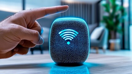 Smart Home Voice Automation Device in Modern Setting