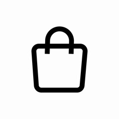 shopping bag stroke icon sign vector
