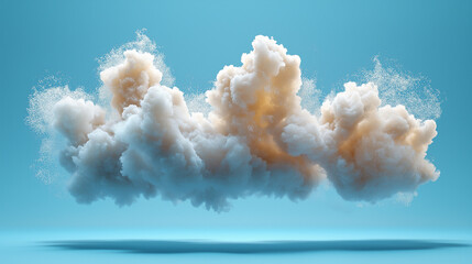 Dans un ciel bleu et nuageux d'hiver, des textures grunge de neige et de fum&eacute;e se m&ecirc;lent, cr&eacute;ant un mod&egrave;le abstrait de beaut&eacute; naturelle, comme un papier d&eacute;licat bloqu&eacute; par les glaces.