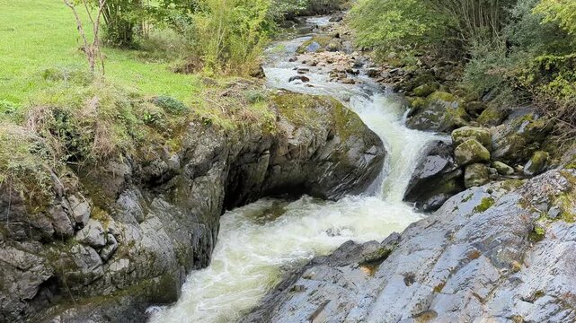 Espinaredo river, next to Espinareu village, Pilo&ntilde;a, Asturias, Spain