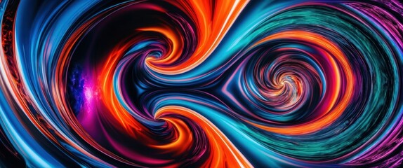 Colorful abstract swirl design with vibrant energy, featuring fluid motion and modern artistic texture, ideal for backgrounds and digital artwork.