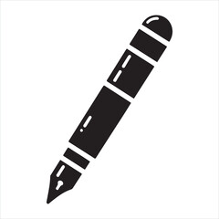 pen silhouette on white background
