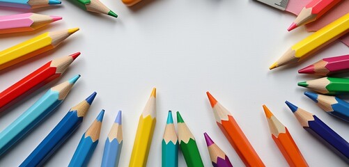  Back To School Colored Pencils Background