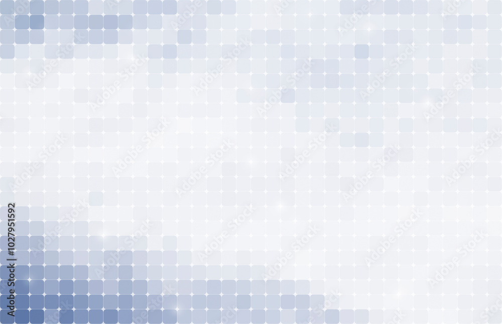 Poster abstract grid background of rounded light blue and gray squares with color gradient. high resolution