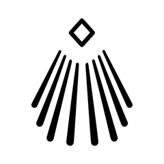 beam icon or modern line symbol. Vector line art and icon design with bold outline. Black and white Pixel Perfect minimalistic symbol isolated white background. Silhouette simple thin sign