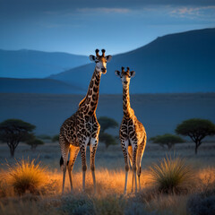 Obraz premium giraffe in the savannah