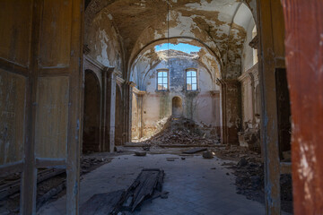 Église Madre San Nicola, ville fantôme de Craco, Italie