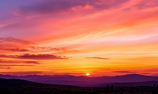 Sunset Over Simi Valley in Southern California
