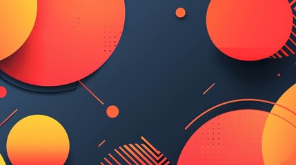 Abstract background featuring colorful gradient circles and lines forming a modern composition