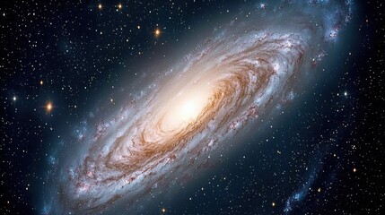 Fototapeta premium Stunning Spiral Galaxy in Outer Space Landscape
